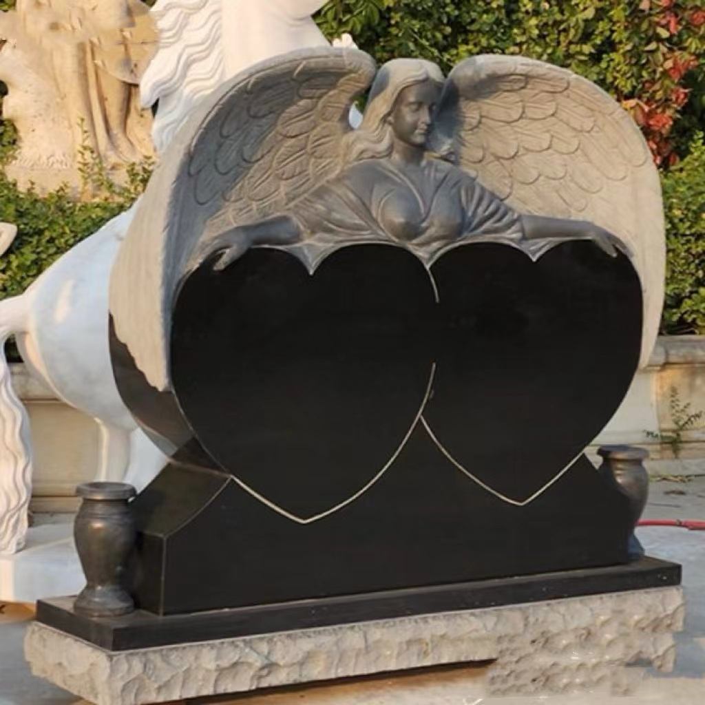 エンジェルガーディアンダブルハートトゥームストーン