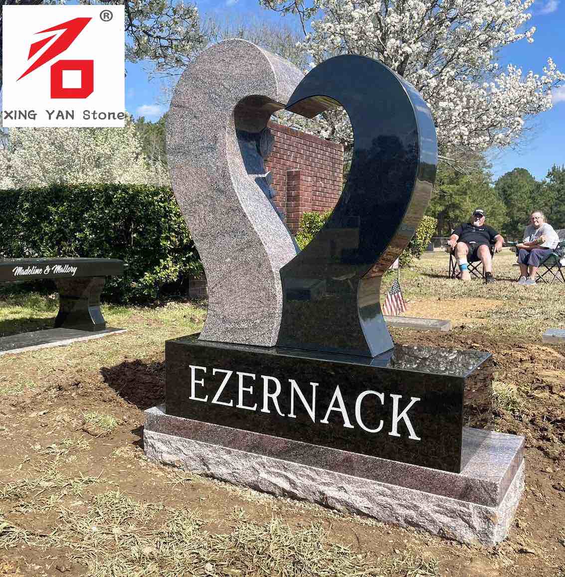 China Xingyan Manufacturing -Love Shaped Art Tombstone