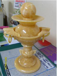 中国Xingyan Mihuang Stone Feng Shui Ball Fountain Sculpture