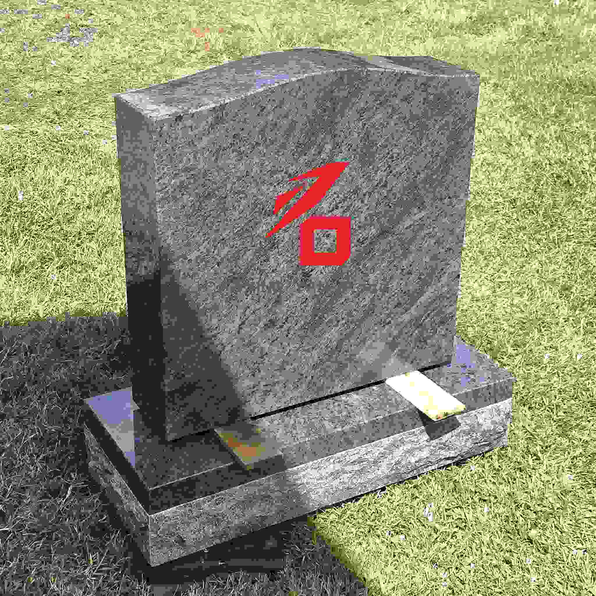 シンプルな花崗岩の単一記念碑