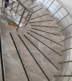 Xingyan Stone Polishing Sparkling Grey Marble Stairメーカー